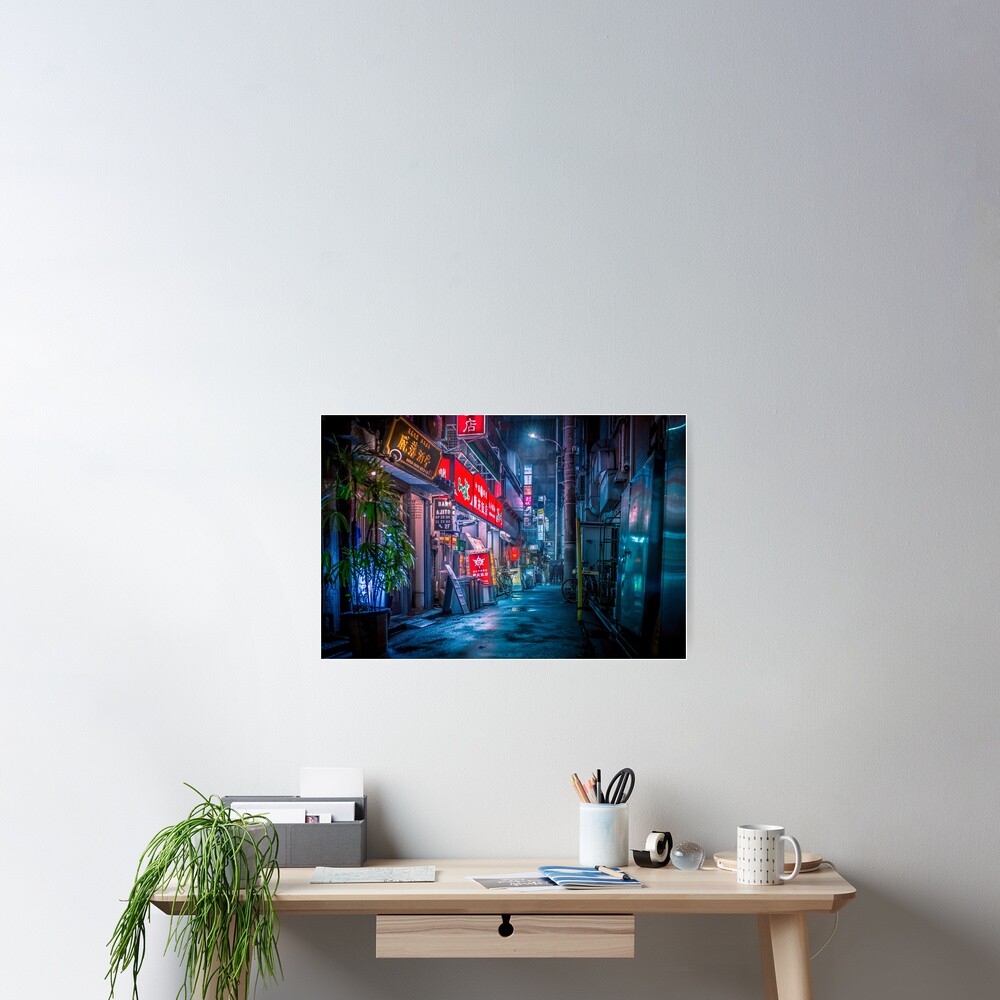 Heavy Rain Over Neo Tokyo Poster
