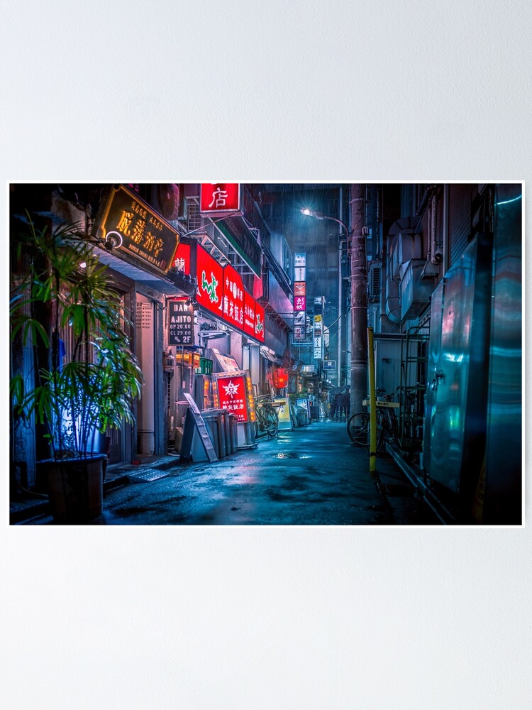 Alternate view of Heavy Rain Over Neo Tokyo Poster