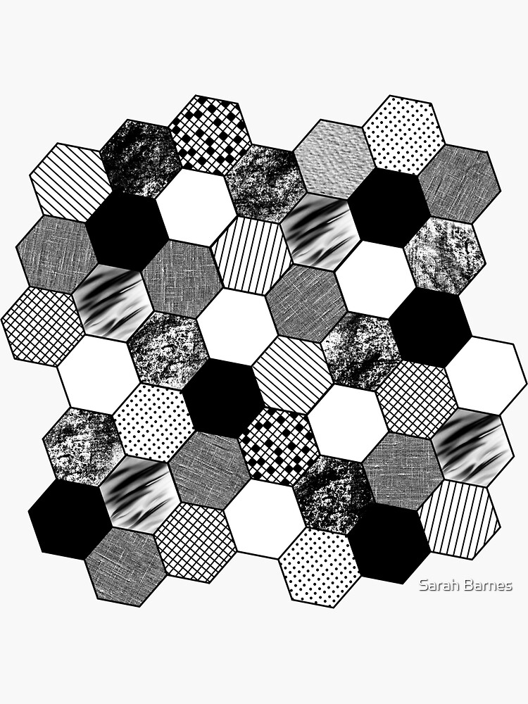 "Black and white tiles" Sticker for Sale by SCBarnes Redbubble