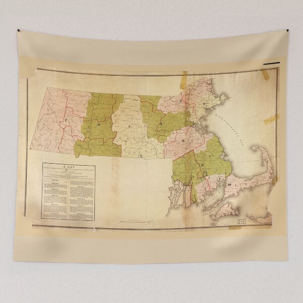 Item preview, Map of Massachusetts (1842) designed and sold by allhistory.