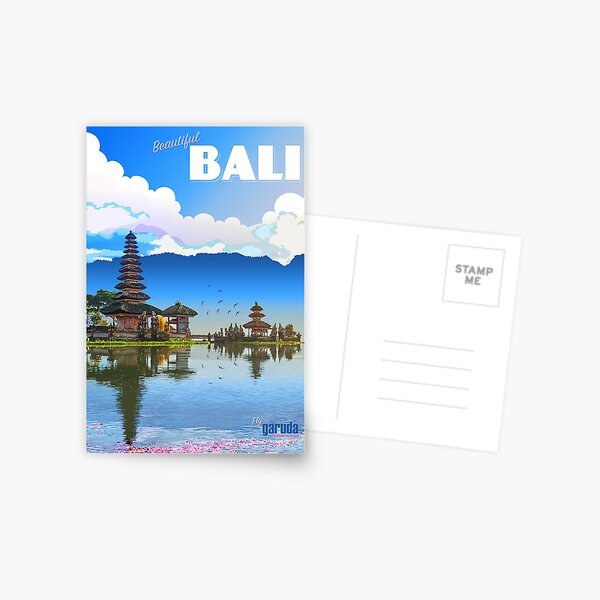 Item preview, Vintage-Style Bali Travel Poster designed and sold by travelwitheric.