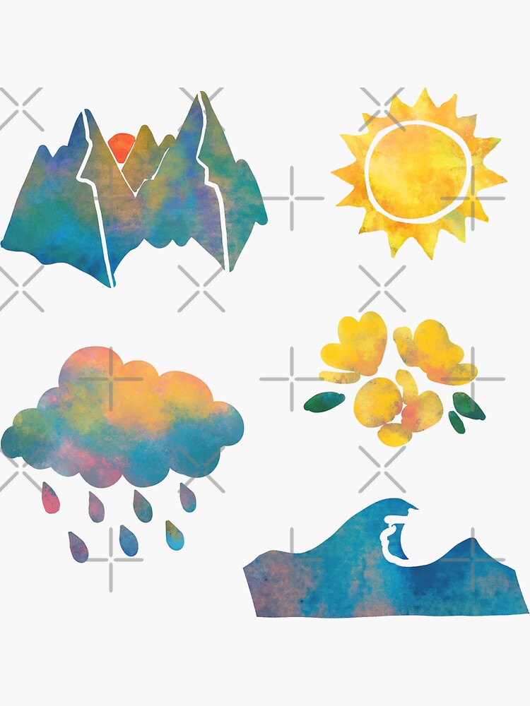 nature sticker pack sticker by ausketches redbubble