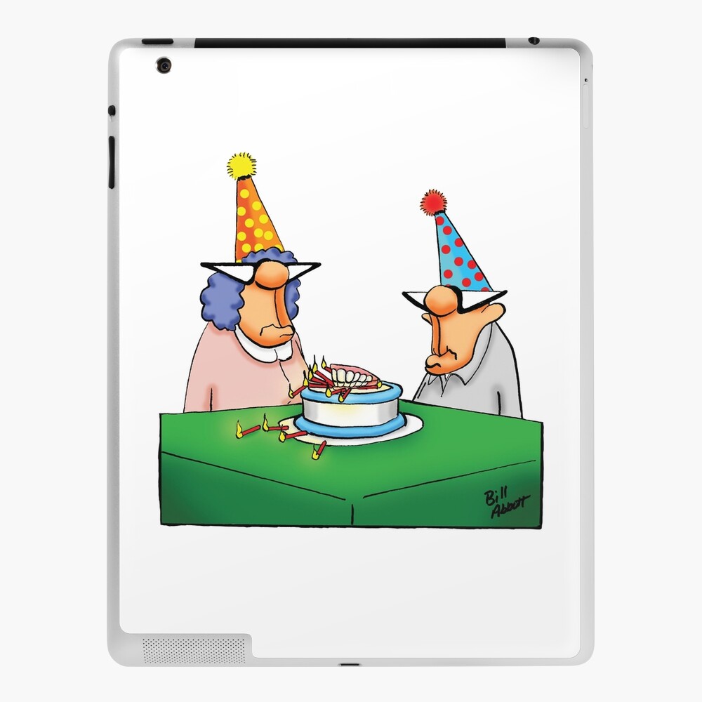 Coque Et Skin Adhesive Ipad Drole Anniversaire Gateau Dentiers Cartoon Humour Par Abbottoons Redbubble