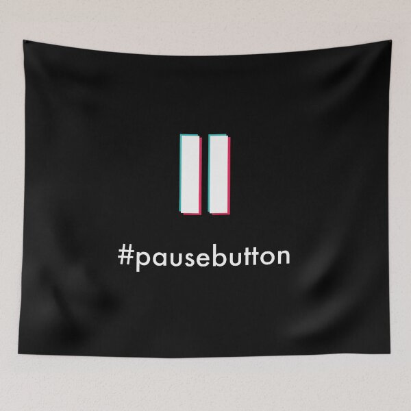 Item preview, #pausebutton, the Tik Tok trending pause button craze designed and sold by The-Goods.