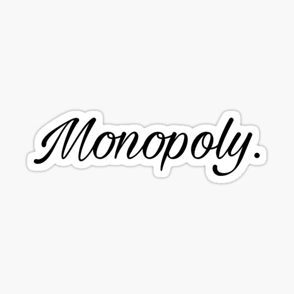 "Monopoly." Sticker for Sale by minimalistworks Redbubble