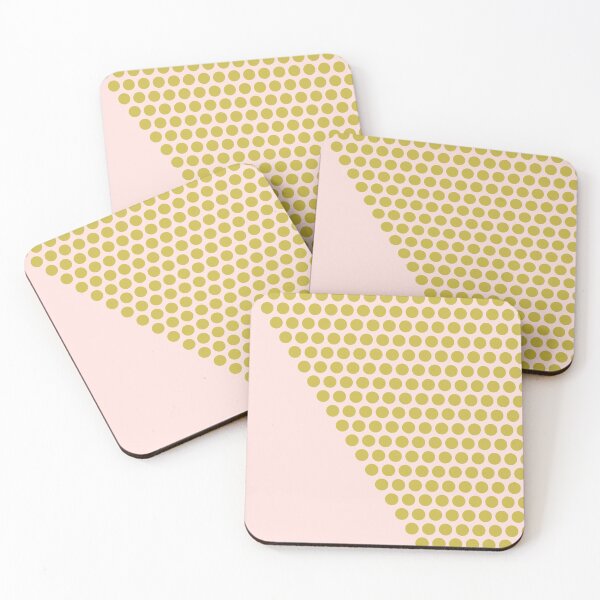 Item preview, Dot Cascade in Blush Pink and Mustard Gold. Simple. Geometric. Modern. Chic. designed and sold by kierkegaard.