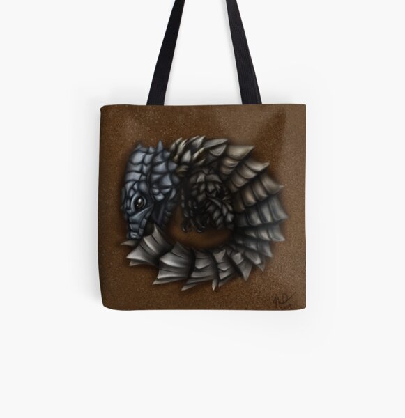 Girdled Armadillo Lizard All Over Print Tote Bag