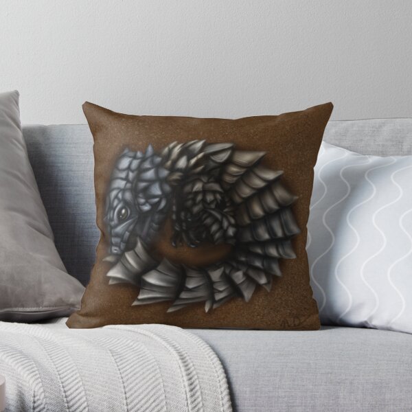 Girdled Armadillo Lizard Throw Pillow