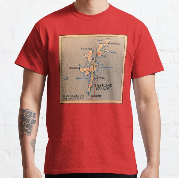 Shetland Islands map Classic T-Shirt