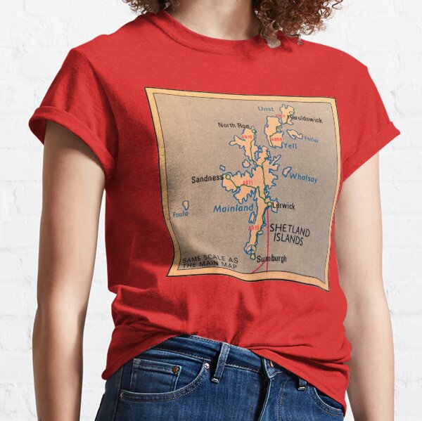 Shetland Islands map Classic T-Shirt