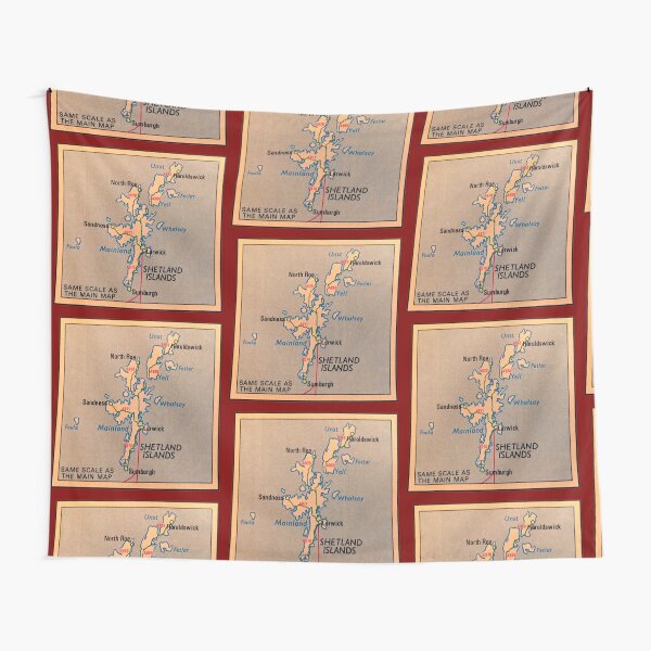 Shetland Islands map Tapestry