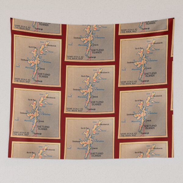 Item preview, Shetland Islands map designed and sold by circuitsnap.