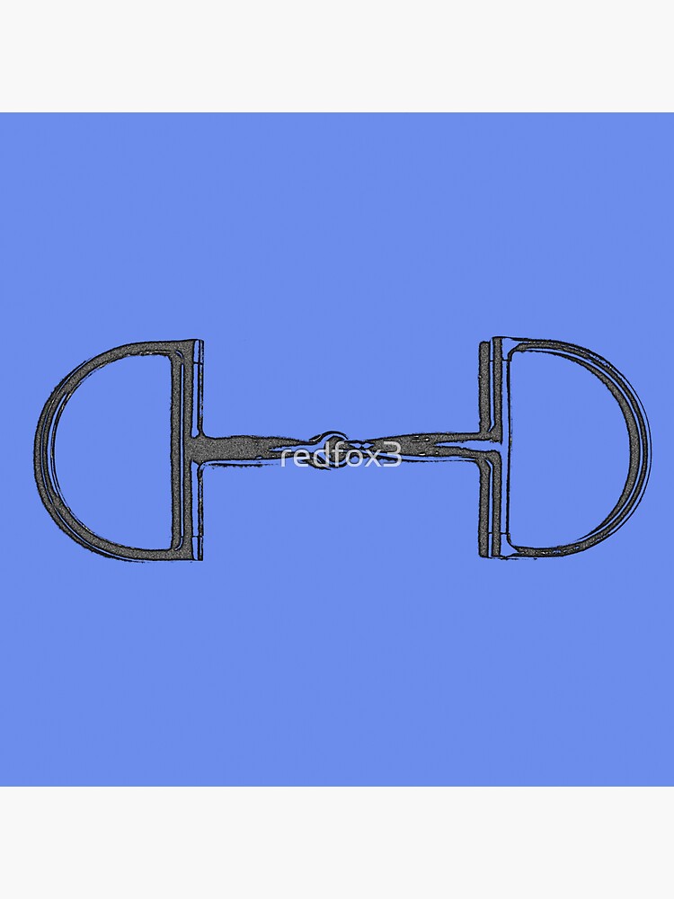 "Modern Periwinkle Blue Horse Bit Design " Sticker for Sale by redfox3