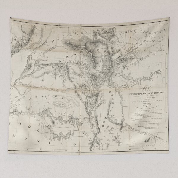 Item preview, Vintage New Mexico Map from 1851 designed and sold by retropublic.