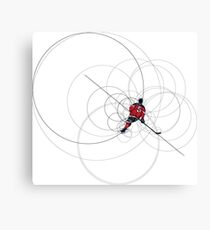 Ice hockey player in red dress Canvas Print