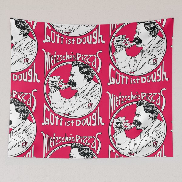Item preview, Nietzsche's Pizzas where God is Dough designed and sold by ElmadMustDraw.
