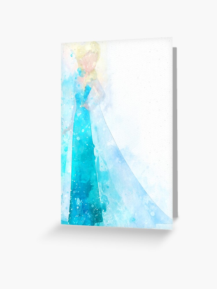 Snow Queen Inspired Watercolor Greeting Card for Sale by Foxes674