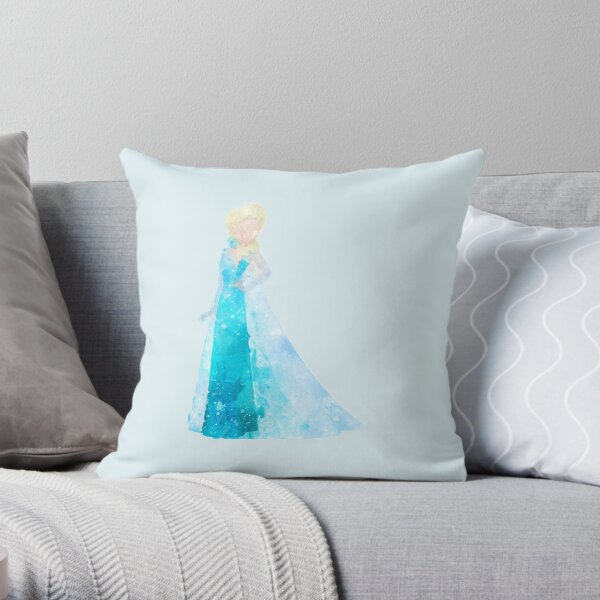 Snow Queen Inspired Watercolor Throw Pillow