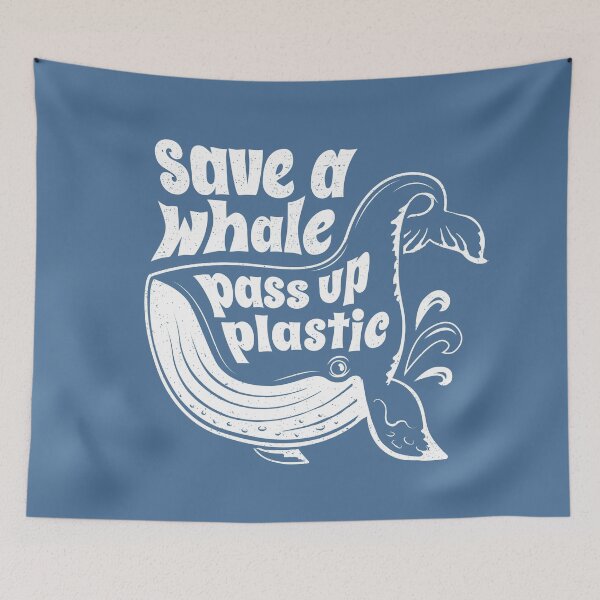 Item preview, Save A Whale Pass Up Plastic - Whale Conservation designed and sold by Bangtees.