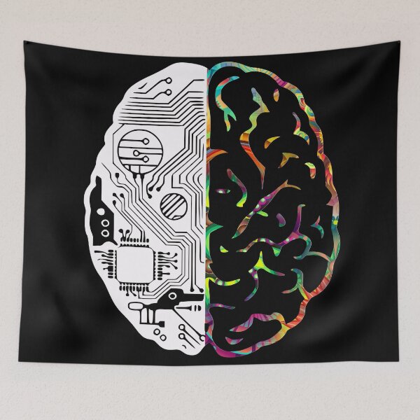 Item preview, Coding Brain in White & Psychedelic Colour designed and sold by 0tdesigns.