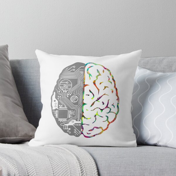 Artikel-Vorschau von Codierung Gehirn in grau & psychedelische Farbe, designt und verkauft von 0tdesigns.