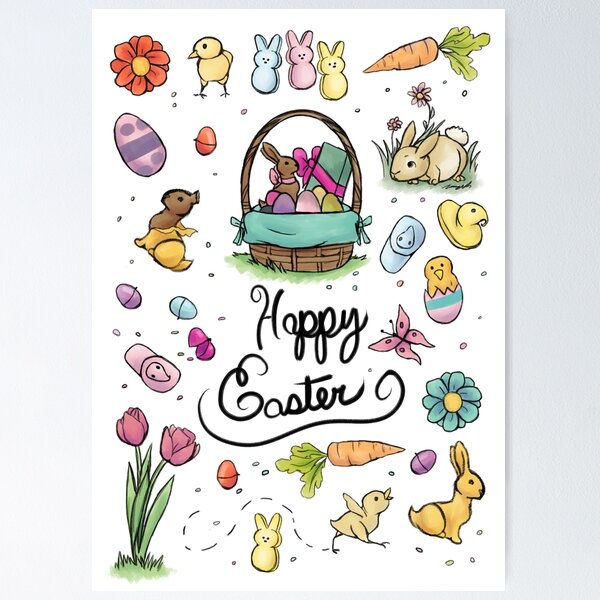 Item preview, Happy Easter Art designed and sold by TheKohakuDragon.