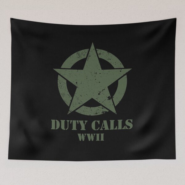 Item preview, Duty Calls WW2 Allied Star Distressed designed and sold by BERGULATOR.