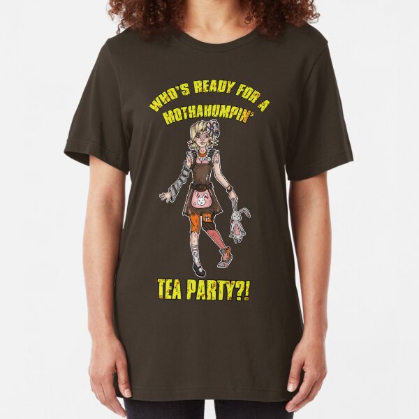Mothahumpin' TEA PARTY! Slim Fit T-Shirt