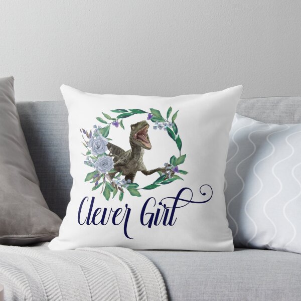 Item preview, Clever Girl Velociraptor Blue designed and sold by ColorFlowArt.
