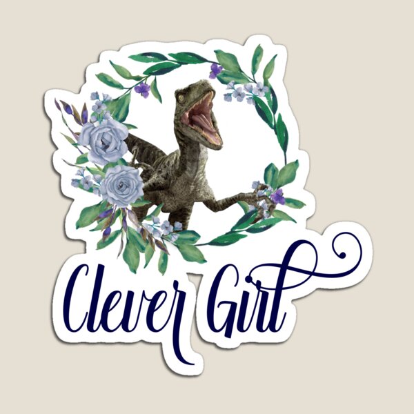 Artikelvorschau, Kluges Mädchen Velociraptor Blue entworfen und verkauft von ColorFlowArt.