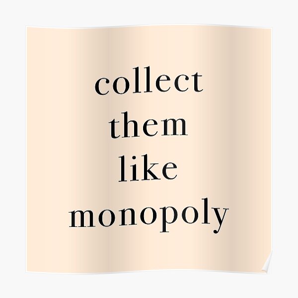 Collect Them Like Monopoly Nude Color Poster By Kaidee Redbubble