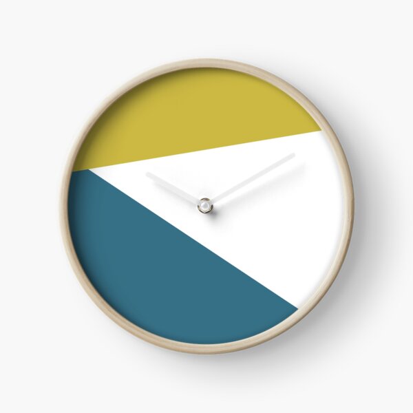 Item preview, Jag, Minimalist Angled Geometric Color Block Mustard Gold, Teal, and White designed and sold by kierkegaard.