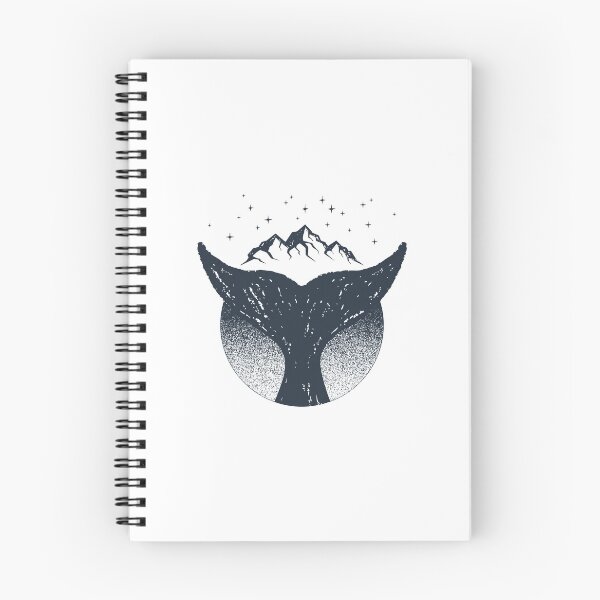 Item preview, Creative Illustration. Whale Tail, Stars, Mountains, Adventure, Nautical designed and sold by Sloth Astronaut.