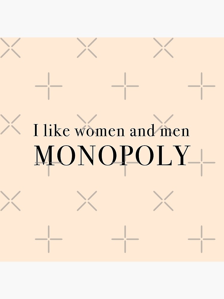 I Like Women And Men MONOPOLY Nude Color Poster By KaiDee Redbubble