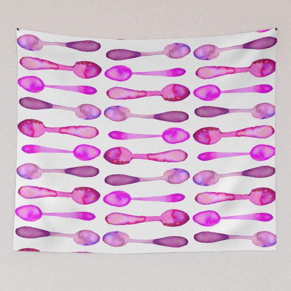 Item preview, Square of Pink Watercolor Spoons! designed and sold by KelseyLovelle.