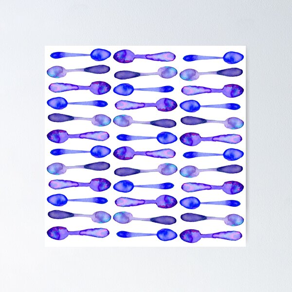 Item preview, Square of Violet Watercolor Spoons! designed and sold by KelseyLovelle.