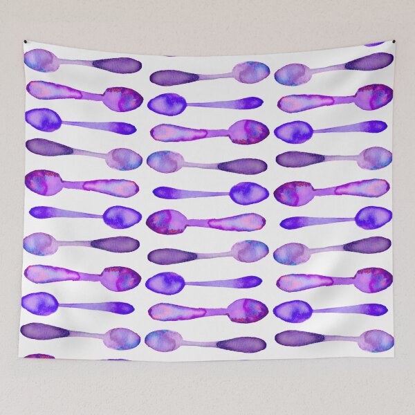 Item preview, Square of Purple Watercolor Spoons! designed and sold by KelseyLovelle.