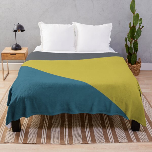 Item preview, Jag, Minimalist Angled Geometric Color Block Mustard Gold, Teal, and Charcoal Grey designed and sold by kierkegaard.
