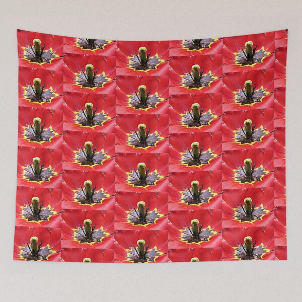 Item preview, Invitation to the Bees - Scarlet Tulip Supermacro designed and sold by BlueMoonRose.