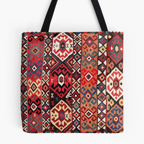 Item preview, Azeri Azerbaijan South Caucasus Kilim Print designed and sold by Vicky Brago-Mitchell®.