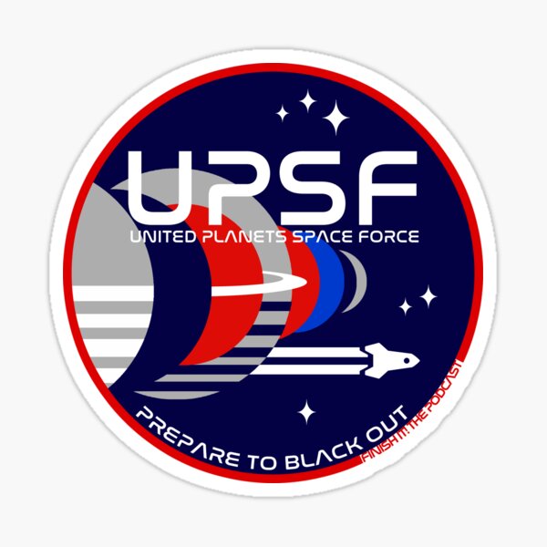 Space Force Logo - Prepare to Black Out Sticker