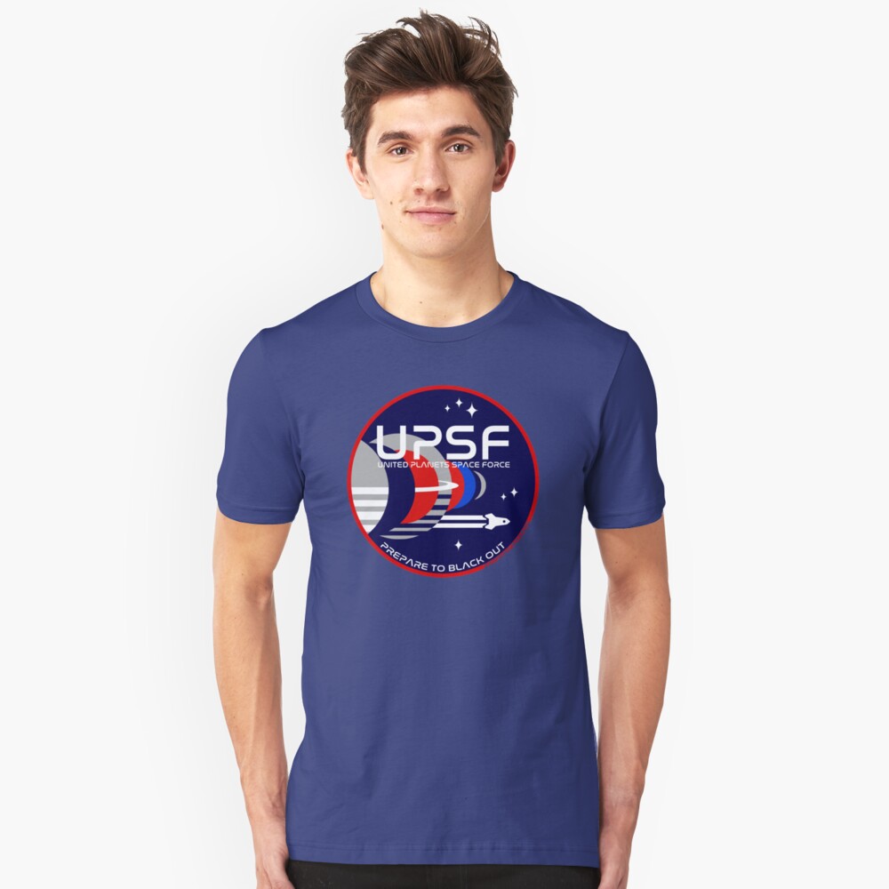 Space Force Logo - Prepare to Black Out Slim Fit T-Shirt
