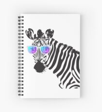 Zebra mit Sonnenbrille Shirt Witziges Hipster Zebra Spiralblock