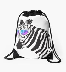 Zebra mit Sonnenbrille Shirt Witziges Hipster Zebra Rucksackbeutel