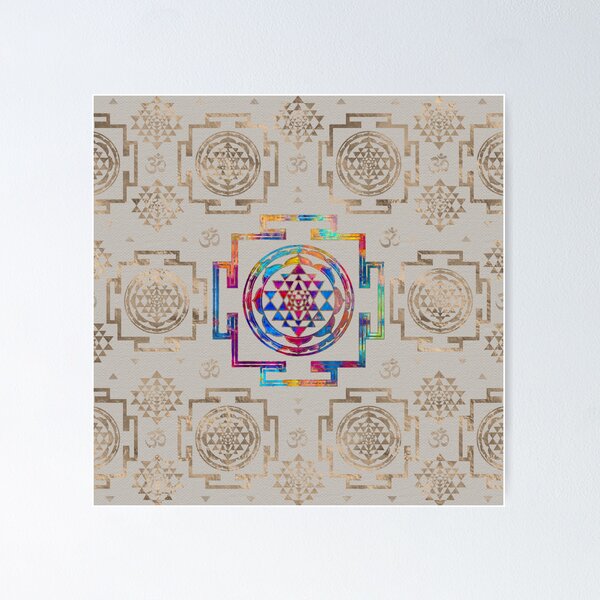 Item preview, Sri Yantra  / Sri Chakra in color on canvas designed and sold by Nartissima.