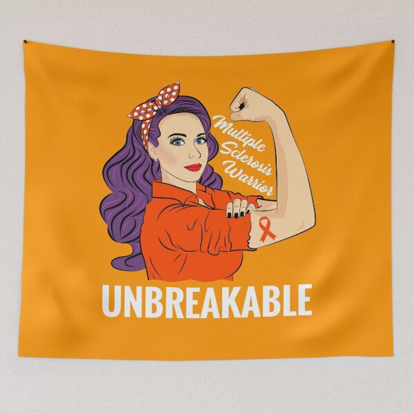 Item preview, Multiple Sclerosis Awareness MS Warrior Unbreakable designed and sold by ZNOVANNA.