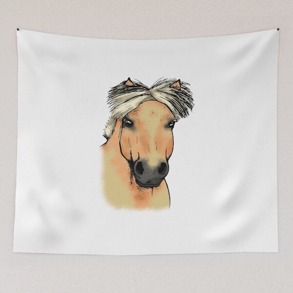Item preview, Fjord horse Norwegian horse head Funny gift designed and sold by Jaana Kern.