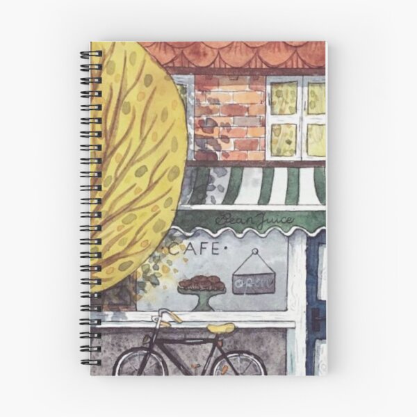 Item preview, Traditional watercolor cafe shop illustration designed and sold by Wieskunde.