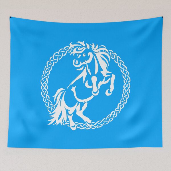 Item preview, Shetty Pony Tribal Tattoo White Celtic Gift designed and sold by Jaana Kern.