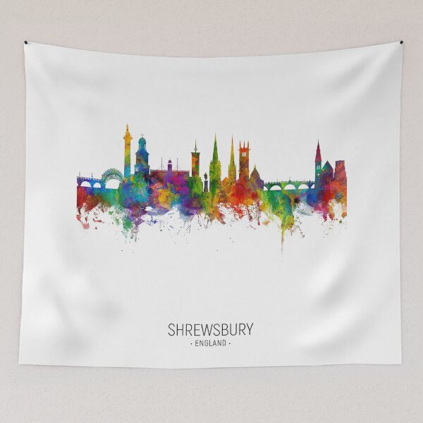 Item preview, Shrewsbury England Skyline designed and sold by ArtPrints.